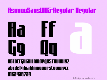 AsimovSans W05 Regular Version 2.00 Font Sample