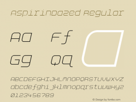 AspirinDazed W05 Regular Version 4.10 Font Sample