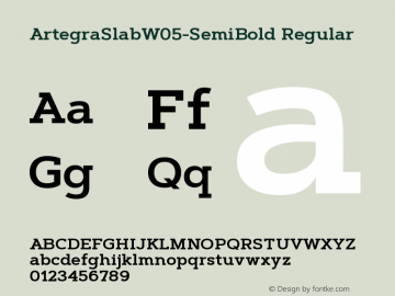 Artegra Slab W05 SemiBold Version 1.001图片样张