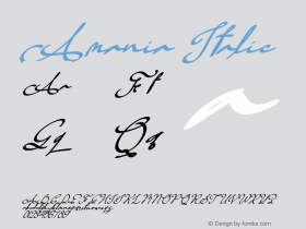 Amania Italic Version 1.00;December 18, 2020;FontCreator 12.0.0.2567 64-bit图片样张