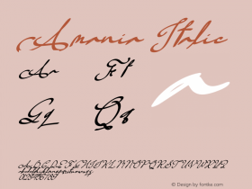 Amania Italic Version 1.00;December 18, 2020;FontCreator 12.0.0.2567 64-bit图片样张