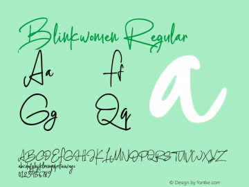 Blinkwomen Version 1.00;November 25, 2020;FontCreator 12.0.0.2567 64-bit Font Sample