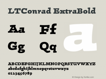 LTConrad ExtraBold Version 005.000 Font Sample