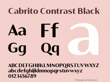 CabritoContrast-Black Version 1.000图片样张