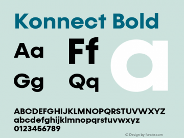 Konnect Bold Version 1.000;PS 001.000;hotconv 1.0.88;makeotf.lib2.5.64775;YWFTv17 Font Sample