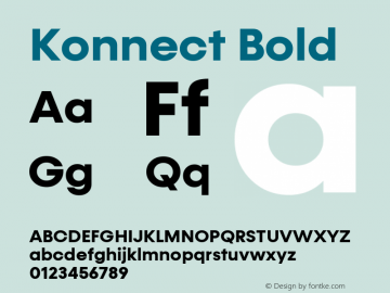 Konnect Bold Version 1.000;PS 001.000;hotconv 1.0.88;makeotf.lib2.5.64775;YWFTv17图片样张