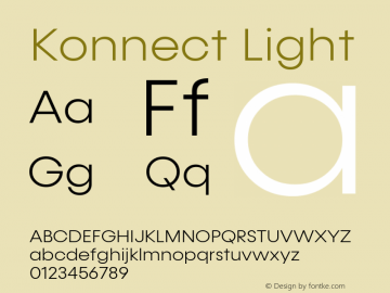Konnect Light Version 1.000;PS 001.000;hotconv 1.0.88;makeotf.lib2.5.64775;YWFTv17图片样张