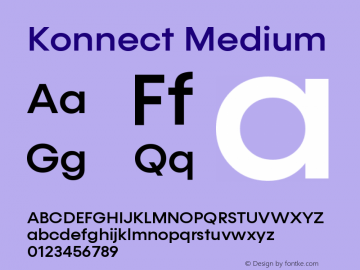 Konnect-Medium Version 1.000;PS 001.000;hotconv 1.0.88;makeotf.lib2.5.64775;YWFTv17图片样张