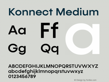 Konnect Medium Version 1.000;PS 001.000;hotconv 1.0.88;makeotf.lib2.5.64775;YWFTv17图片样张