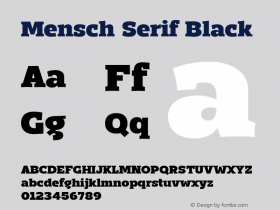 MenschSerif-Black Version 1.000图片样张