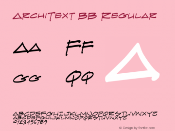 ArchiText BB W05 Italic Version 4.10 Font Sample