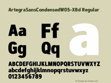 Artegra Sans Condensed W05 XBd Version 1.004图片样张