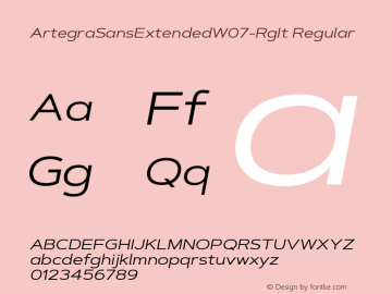 Artegra Sans Extended W07 Rg It Version 1.004图片样张