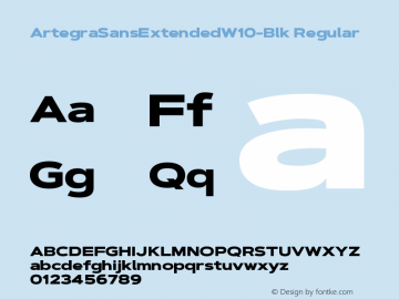 Artegra Sans Extended W10 Black Version 1.004图片样张