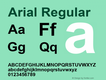 Arial W07 Bold Version 6.87 Font Sample