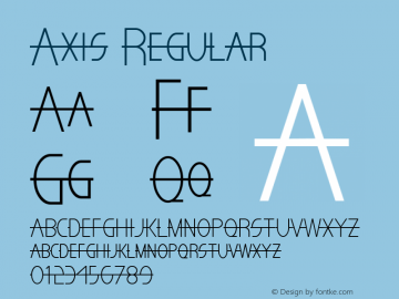 Axis W03 Regular Version 4.10 Font Sample