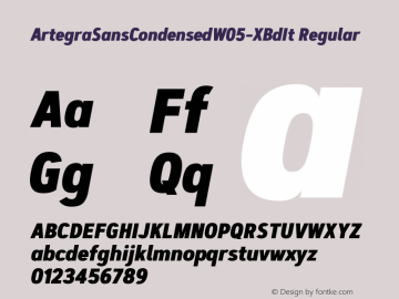 Artegra Sans Condensed W05XBdIt Version 1.004图片样张