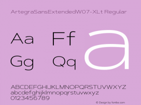 Artegra Sans Extended W07 XLt Version 1.004图片样张