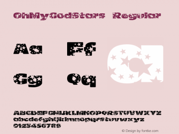 OhMyGodStars Regular 001.000 Font Sample