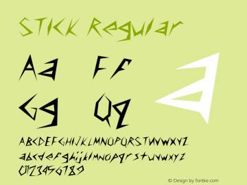 STICK Regular Unknown Font Sample