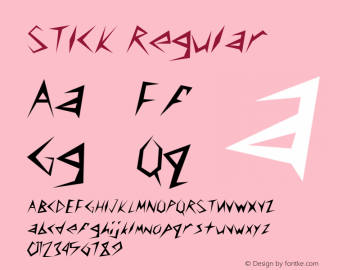 STICK Regular Unknown Font Sample