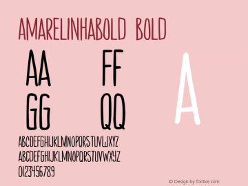 Amarelinha Bold Version 001.000 Font Sample