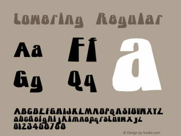 towering Regular Unknown Font Sample