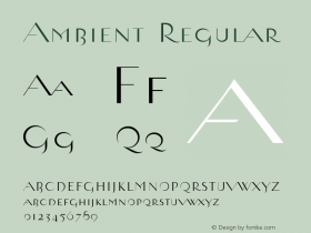 Ambient W05 Regular Version 4.10 Font Sample