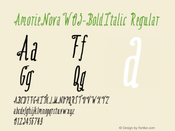 Amorie Nova W03 Bold Italic Version 1.00图片样张