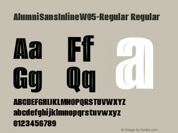 Alumni Sans Inline W05 Regular Version 1.00 Font Sample