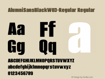 Alumni Sans Black W03 Regular Version 1.00图片样张
