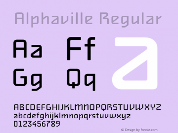 Alphaville W05 Regular Version 4.10 Font Sample