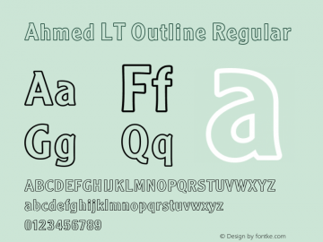 Ahmed LT Outline Regular Version 1.11 Build 110 Font Sample