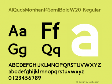 AlQuds Monhani 4 SemiBold W20 Version 1.00图片样张