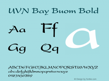 UVN Bay Buom Bold 0.8 March 2001. Bo Chu Tieng Viet图片样张
