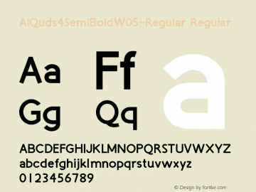 AlQuds 4 SemiBold W05 Regular Version 1.00 Font Sample