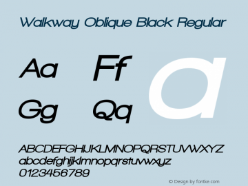 Walkway Oblique Black Regular 1.0 Font Sample