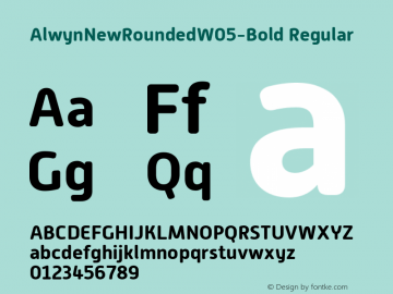 Alwyn New Rounded W05 Bold Version 1.00 Font Sample