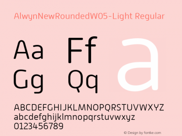 Alwyn New Rounded W05 Light Version 1.00 Font Sample