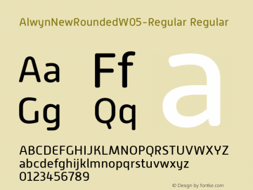 Alwyn New Rounded W05 Regular Version 1.00 Font Sample