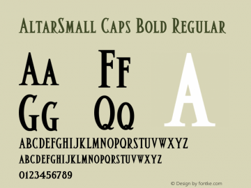 AltarSmall Caps Bold W05 Rg Version 4.10图片样张