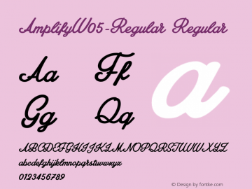Amplify W05 Regular Version 1.00 Font Sample