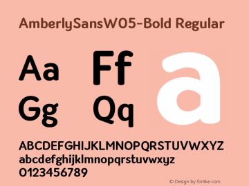 Amberly Sans W05 Bold Version 1.00图片样张