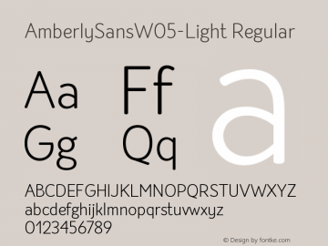 Amberly Sans W05 Light Version 1.00图片样张