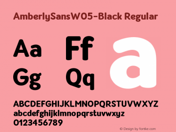 Amberly Sans W05 Black Version 1.00图片样张