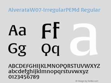 Alverata W07 Irregular PE Md Version 1.000图片样张