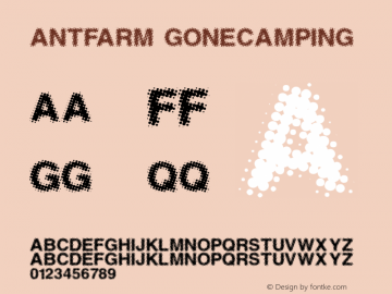 AntFarm GoneCamping Vinterstille VersionControl 1.0 Font Sample