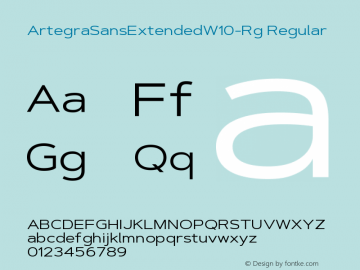 Artegra Sans Extended W10 Rg Version 1.004 Font Sample