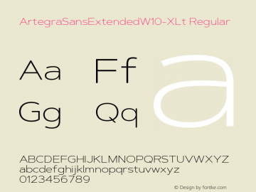 Artegra Sans Extended W10 XLt Version 1.004图片样张