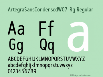 Artegra Sans Condensed W07 Rg Version 1.004图片样张